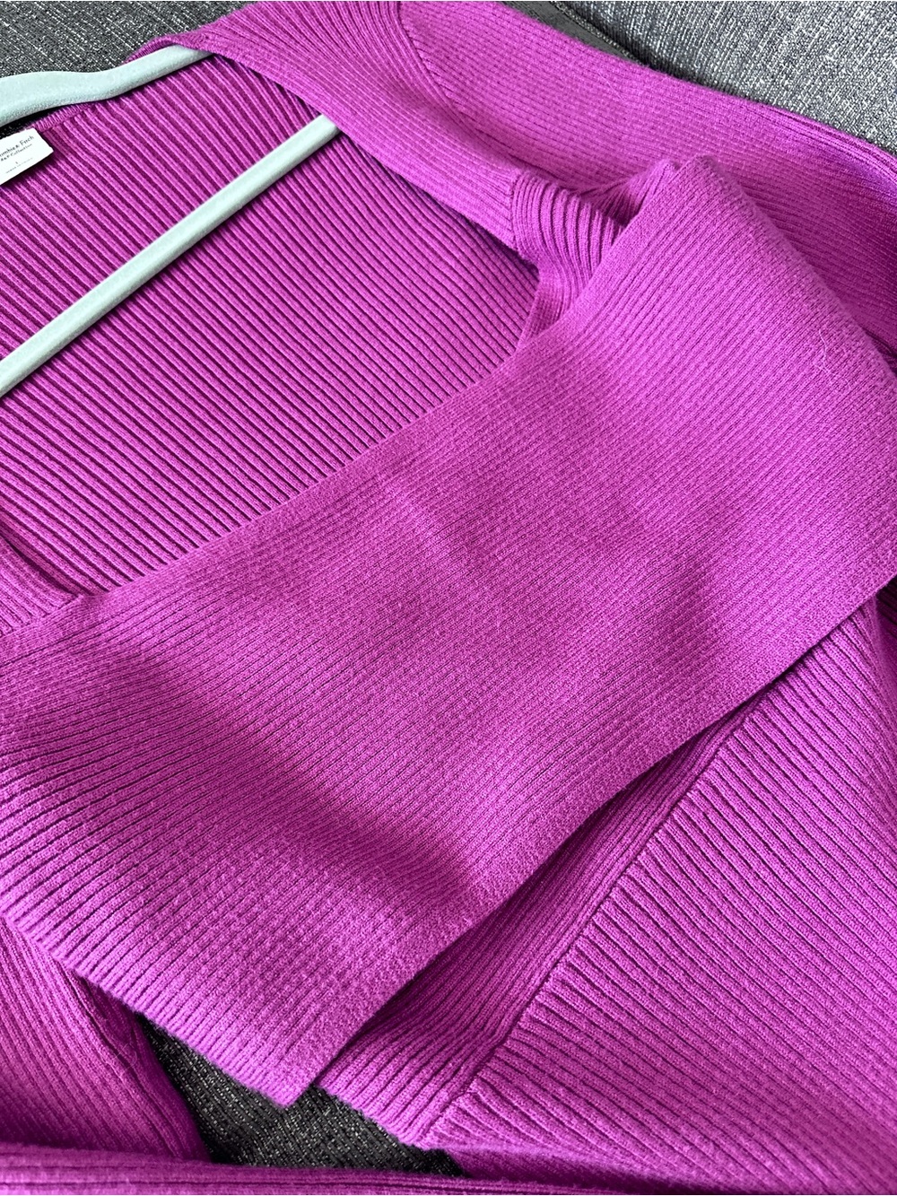 Abercrombie & Fitch Ribbed Magenta/Berry Long Sleeve Bodysuit Size L - Picture 11 of 16